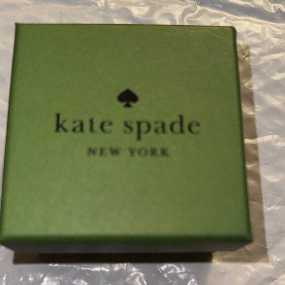 Kate Spade Mother-of-Pearl Butterfly Stud Earrings - Gold Trim - Picture 2 of 3